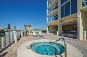 Pool area and hot tub area within Caribbean Resort