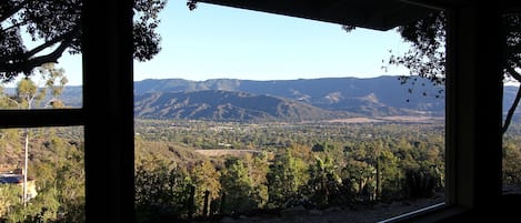 Unbelievable view of Ojai Valley from living room