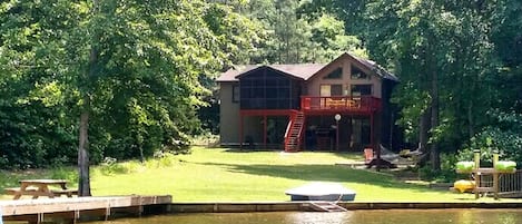 View the house from the lake