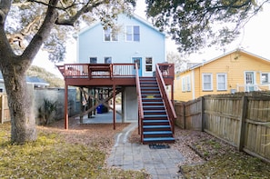 Backyard and deck