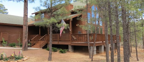 Front of Cabin from forest area