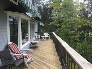 Rear deck overlooking. Sheepscot River.