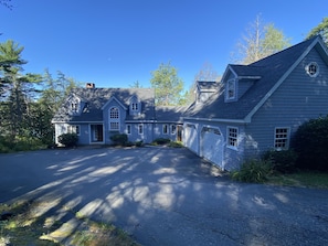 Arriving at the house from the driveway
