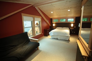 The upstairs bedroom.