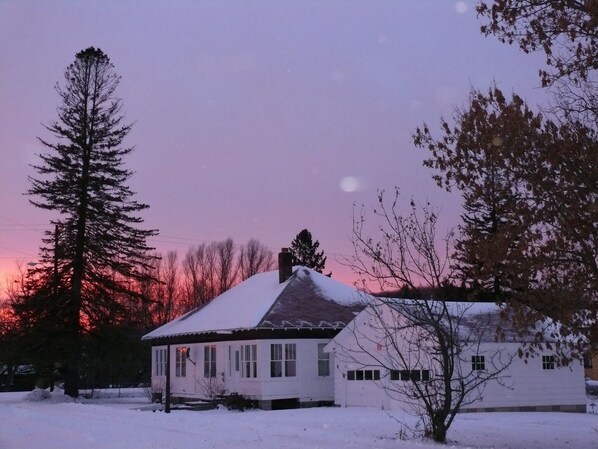 Sunset winter view