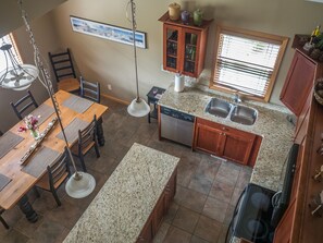 Kitchen & Dining Area - View from Loft