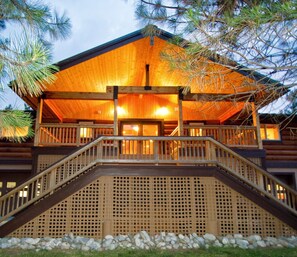 Grand Entrance and front porch in summer.
