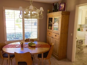 Beautiful dining area opens onto living room