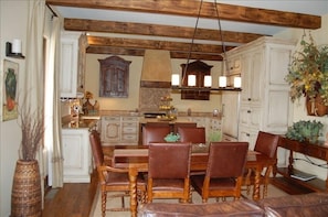 dining area looking into kitchen