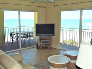 Living Room with a view of the Gulf