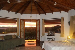 Upstairs master bedroom suite with amazing sunsets.