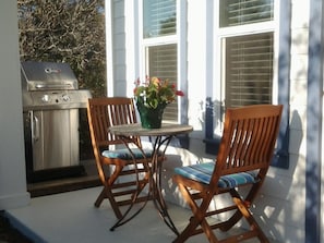 relax on your private porch with gas grill
