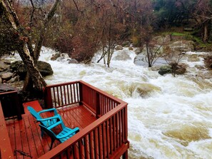 Relax on the river deck!!! 
Winter 2016 - 2017 season - water was very high