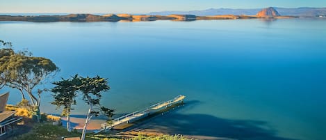 Views that go on forever from the Green Cottage on Morro Bay. Stay soon.