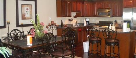 Kitchen and dining area