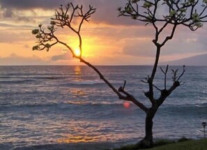 Sunset View from Lanai of this newly remodled unit