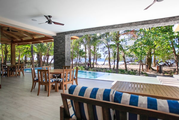 Outside patio and eating area