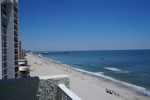 Looking north from the balcony to the Apache Pier