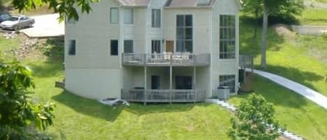 Lakeside view of House