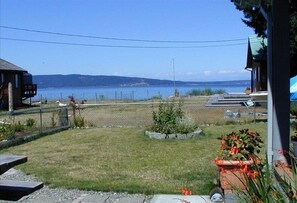 View from the porch - just steps away from the beach and ocean!