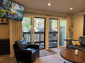 Summer ‘24 updated with new sliding glass doors, window coverings, leather chair