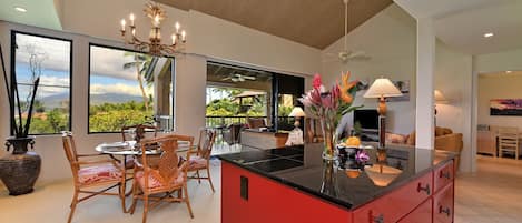 Open living area with lovely ocean view