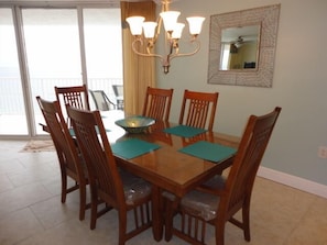 Dining room table with seating for six