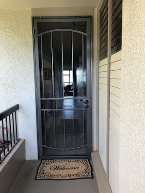 Screened security door provides great ventilation