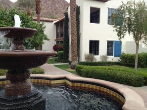 Beautiful fountains and manicured grounds 