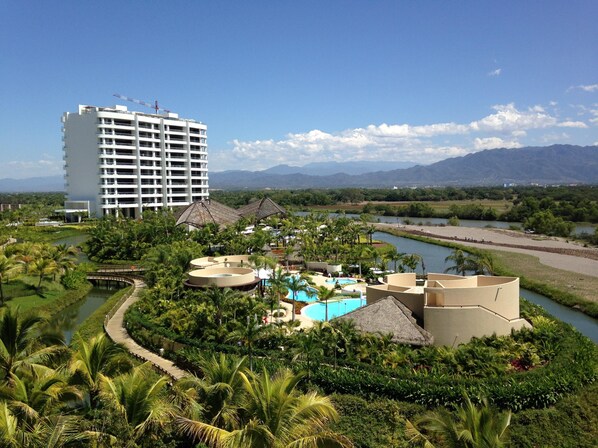 GL Residence building with view of the Kids Club, Ameca River,  mountains