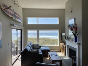 View from kitchen and dining area