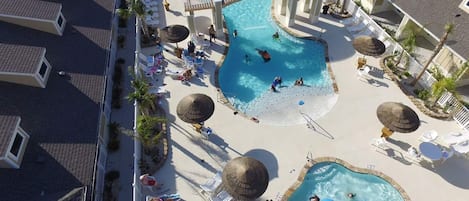 Aerial view of pool