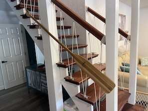 Stairs leading up to the master Bedroom, Main Bathroom and 'bunk bed' room.