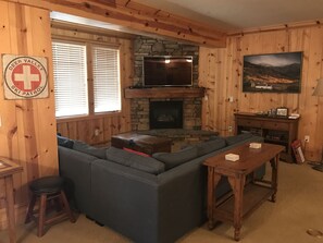 Living room view from dining table