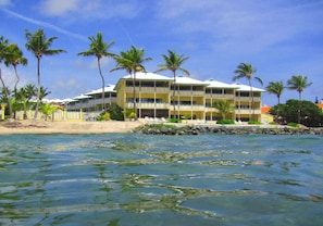 Located beachfront just west of Christiansted