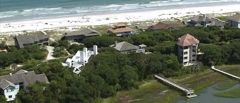 Birds Eye view of the Tree House/ Ocean to sound views Nestled high in the trees