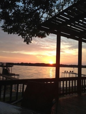 Imagine a romantic dinner on the deck with this sunset as your backdrop.