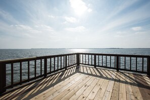 From the sundeck on the dock. With views like this, you will sunbathe all day.