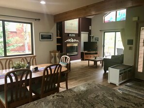 Living room and dining room from kitchen