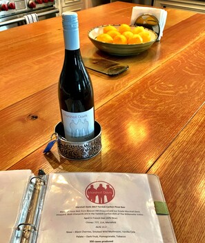 Complimentary Bottle of Local Pinot Noir
