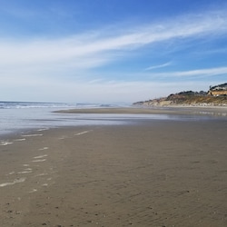 House is 1 mile off to the upper right. Beach continues 2miles both directions