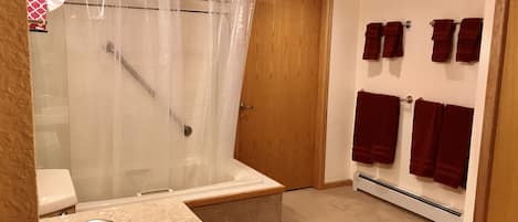 Large bathroom with jetted tub