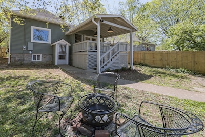 Sit under the stars by the fire pit!