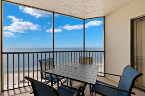 Balcony/Lanai directly overlooking the beach looking North