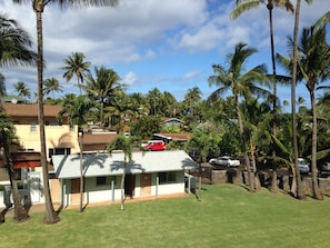 View from your lanai with soft trade winds. Laundry Facilities on grounds