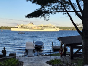 Viking Cruise ship anchors out front off the property!