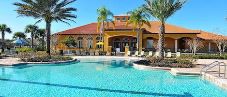 Huge resort pool at the clubhouse