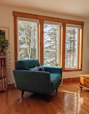 windows overlooking the lake