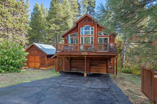 Cozy cabin nestled in the woods