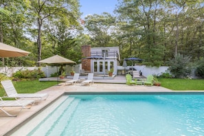 Backyard with Heated Saltwater Pool 